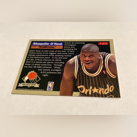 Shaquille O'Neal Rare! Rookie Insert 1993 Fleer Ultra Rejector Basketball Card - Picture 2 of 3